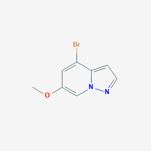 Chemical structure of 4-Bromo-6-methoxypyrazolo[1,5-a]pyridine