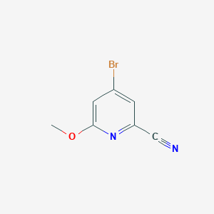 Chemical structure of 4-Bromo-6-methoxypicolinonitrile