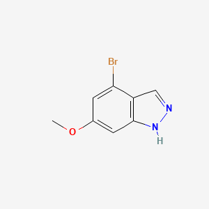 Chemical structure of 4-Bromo-6-methoxy-1H-indazole