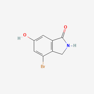 Chemical structure of 4-Bromo-6-hydroxyisoindolin-1-one