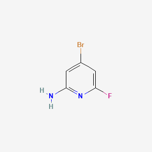 Chemical structure of 4-Bromo-6-fluoropyridin-2-amine
