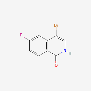 Chemical structure of 4-Bromo-6-fluoroisoquinolin-1(2H)-one