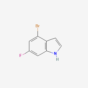 Chemical structure of 4-Bromo-6-fluoro-1H-indole