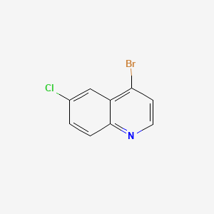 Chemical structure of 4-Bromo-6-chloroquinoline