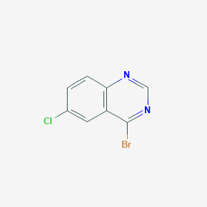Chemical structure of 4-Bromo-6-chloroquinazoline