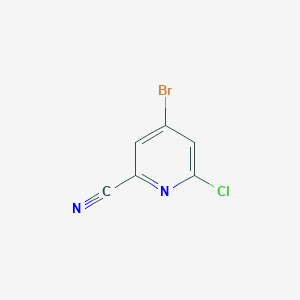 Chemical structure of 4-Bromo-6-chloropicolinonitrile
