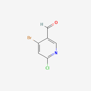 Chemical structure of 4-Bromo-6-chloronicotinaldehyde