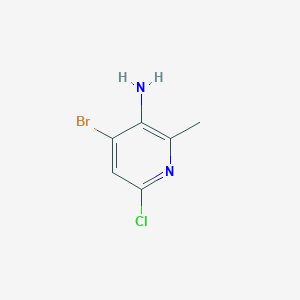 Chemical structure of 4-Bromo-6-chloro-2-methylpyridin-3-amine