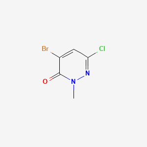 Chemical structure of 4-Bromo-6-chloro-2-methylpyridazin-3(2H)-one