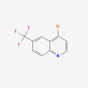 Chemical structure of 4-Bromo-6-(trifluoromethyl)quinoline