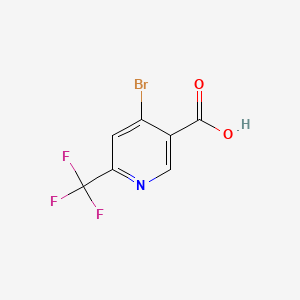Chemical structure of 4-Bromo-6-(trifluoromethyl)nicotinic acid