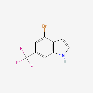 Chemical structure of 4-Bromo-6-(trifluoromethyl)-1H-indole
