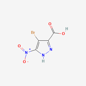 Chemical structure of 4-Bromo-5-nitro-1H-pyrazole-3-carboxylic acid