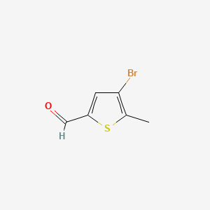 Chemical structure of 4-Bromo-5-methylthiophene-2-carbaldehyde