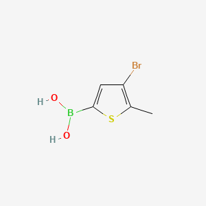 Chemical structure of 4-Bromo-5-methylthiophene-2-boronic acid