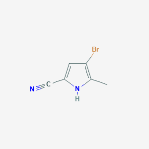 Chemical structure of 4-Bromo-5-methyl-1H-pyrrole-2-carbonitrile