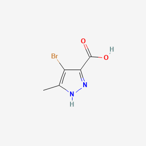 Chemical structure of 4-Bromo-5-methyl-1H-pyrazole-3-carboxylic acid