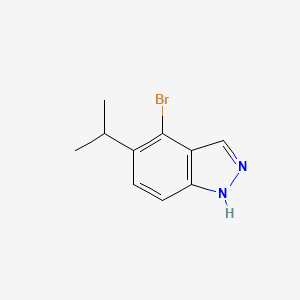 Chemical structure of 4-Bromo-5-isopropyl-1H-indazole