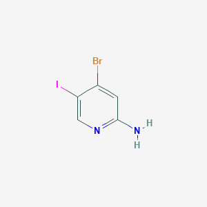 Chemical structure of 4-Bromo-5-iodopyridin-2-amine