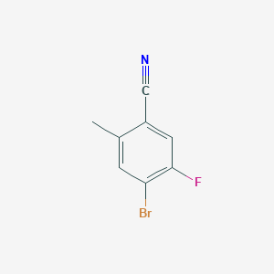 Chemical structure of 4-Bromo-5-fluoro-2-methylbenzonitrile