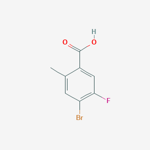 Chemical structure of 4-Bromo-5-fluoro-2-methylbenzoic acid