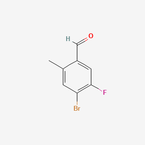 Chemical structure of 4-Bromo-5-fluoro-2-methylbenzaldehyde