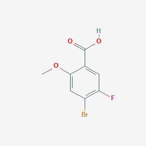 Chemical structure of 4-Bromo-5-fluoro-2-methoxybenzoic acid