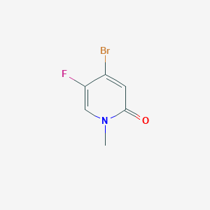 Chemical structure of 4-Bromo-5-fluoro-1-methylpyridin-2(1H)-one