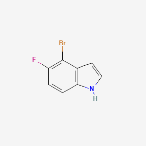 Chemical structure of 4-Bromo-5-fluoro-1H-indole