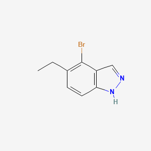 Chemical structure of 4-Bromo-5-ethyl-1H-indazole