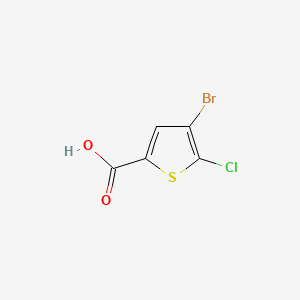 Chemical structure of 4-Bromo-5-chlorothiophene-2-carboxylic acid