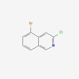 Chemical structure of 4-Bromo-5-chloroisoquinoline
