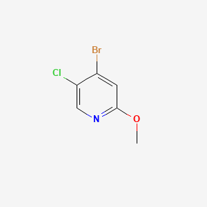 Chemical structure of 4-Bromo-5-chloro-2-methoxypyridine