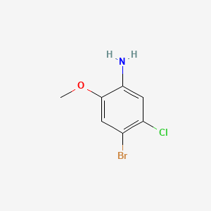 Chemical structure of 4-Bromo-5-chloro-2-methoxyaniline