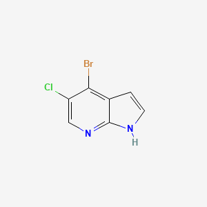Chemical structure of 4-Bromo-5-chloro-1H-pyrrolo[2,3-b]pyridine