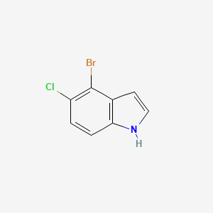 Chemical structure of 4-Bromo-5-chloro-1H-indole
