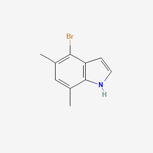 Chemical structure of 4-Bromo-5,7-dimethyl-1H-indole