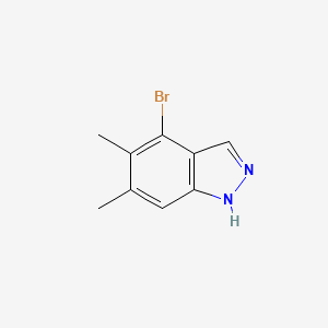 Chemical structure of 4-Bromo-5,6-dimethyl-1H-indazole