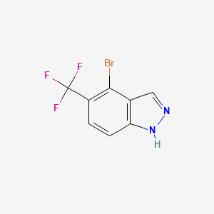 Chemical structure of 4-Bromo-5-(trifluoromethyl)-1H-indazole
