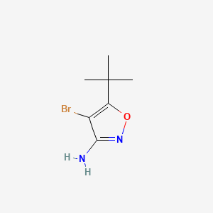 Chemical structure of 4-Bromo-5-(tert-butyl)isoxazol-3-amine