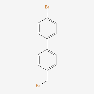 Chemical structure of 4-Bromo-4'-(bromomethyl)-1,1'-biphenyl