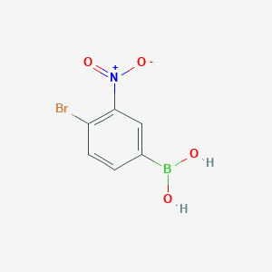 Chemical structure of 4-Bromo-3-nitrophenylboronic acid