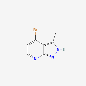 Chemical structure of 4-Bromo-3-methyl-1H-pyrazolo[3,4-b]pyridine