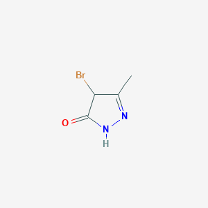 Chemical structure of 4-Bromo-3-methyl-1H-pyrazol-5(4H)-one