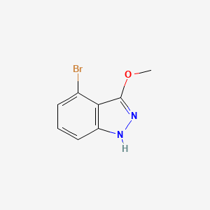 Chemical structure of 4-Bromo-3-methoxy-1H-indazole
