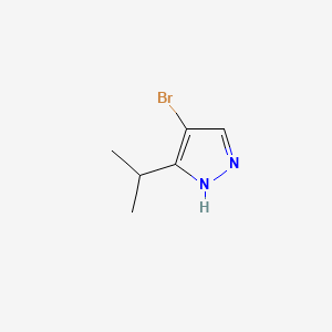 Chemical structure of 4-Bromo-3-isopropyl-1H-pyrazole