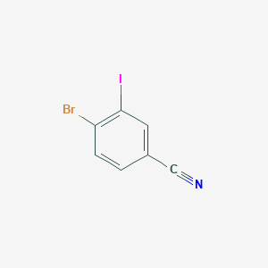 Chemical structure of 4-Bromo-3-iodobenzonitrile