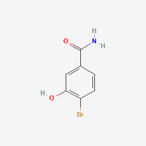Chemical structure of 4-Bromo-3-hydroxybenzamide