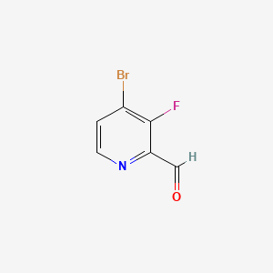 Chemical structure of 4-bromo-3-fluoropicolinaldehyde