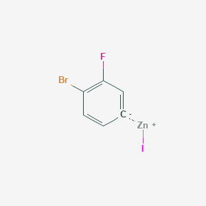 Chemical structure of 4-Bromo-3-fluorophenylzinc iodide